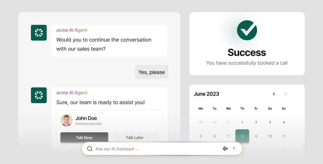 Lead handoff workflow interface