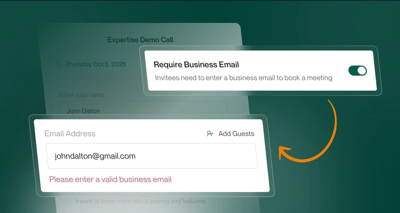 Filter leads with business email