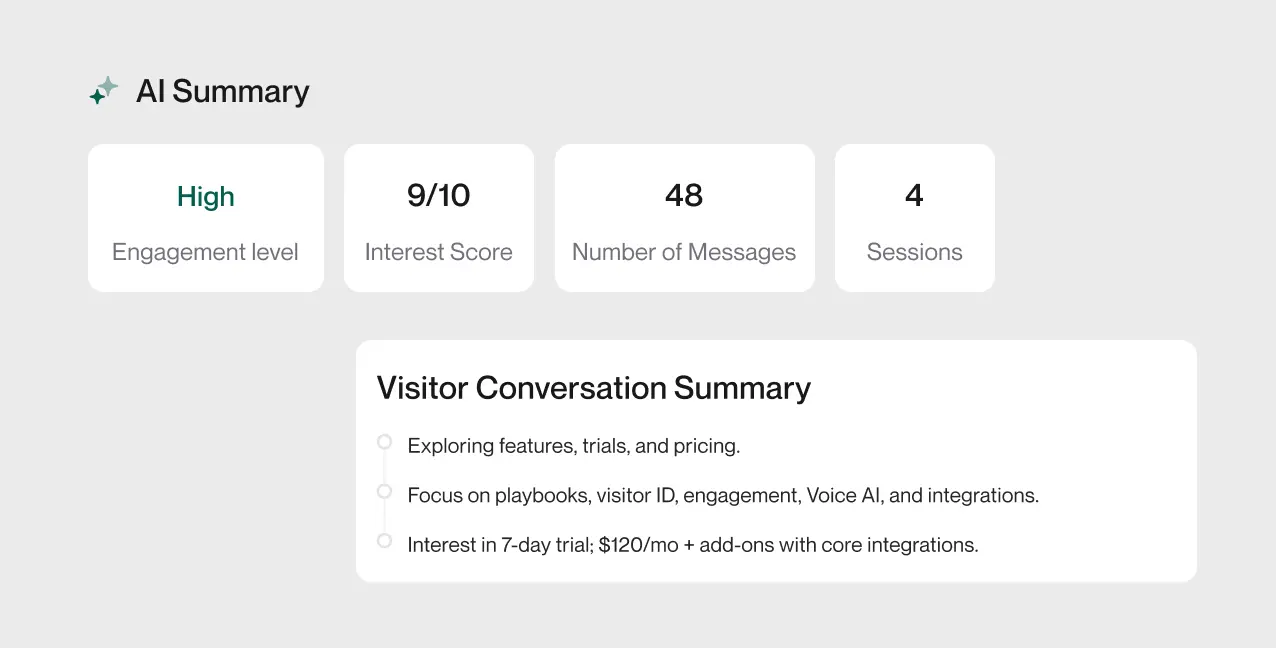 AI-Generated Visitor Summaries
