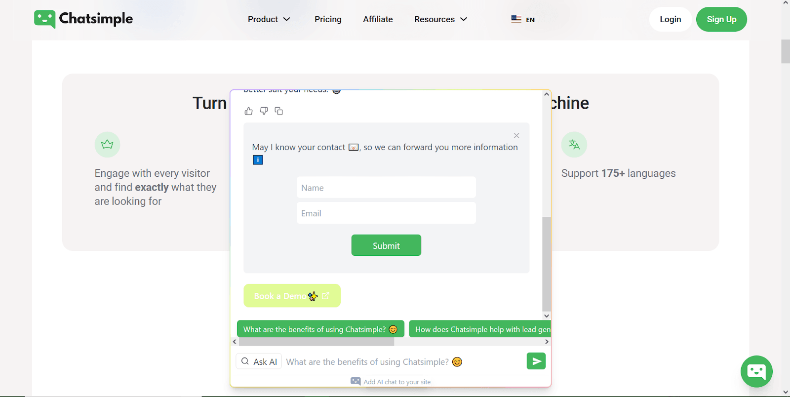 AI-powered site search tool can also capture inbound leads