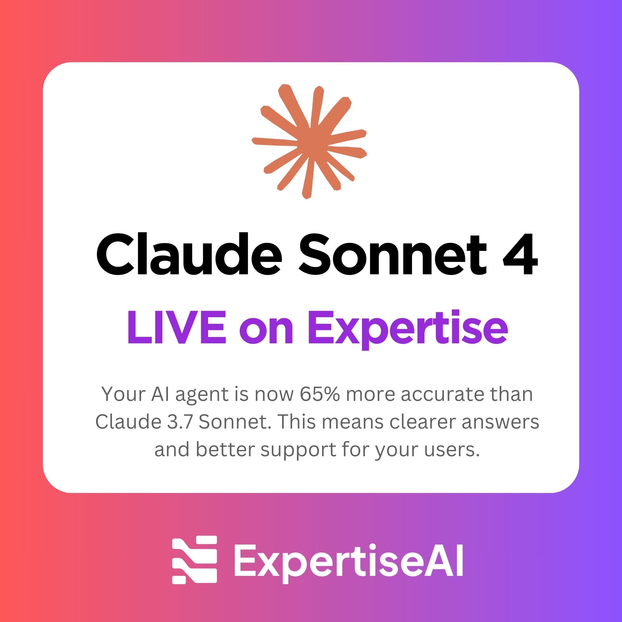🚀ClaudSonnet 4 now live on Expertise! feature image