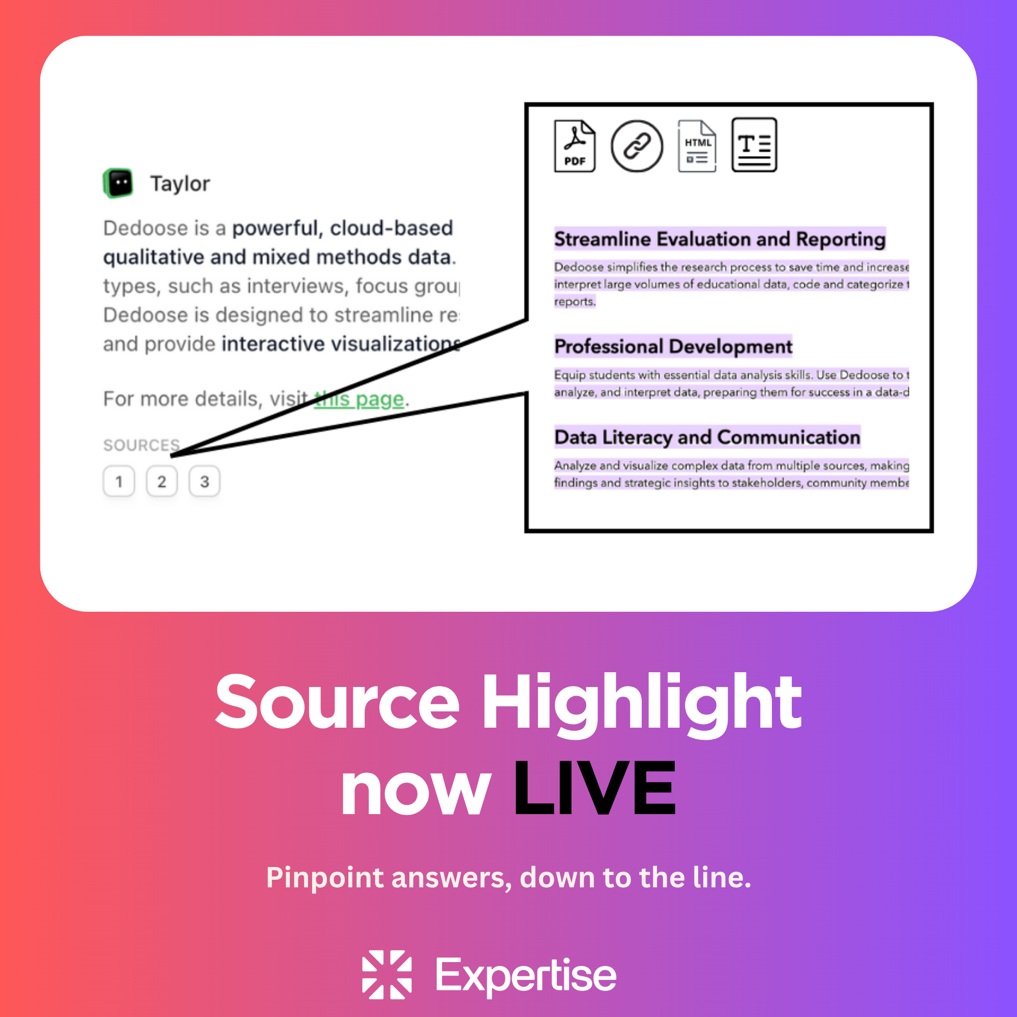 SourcHighlight now live on Expertise! feature image